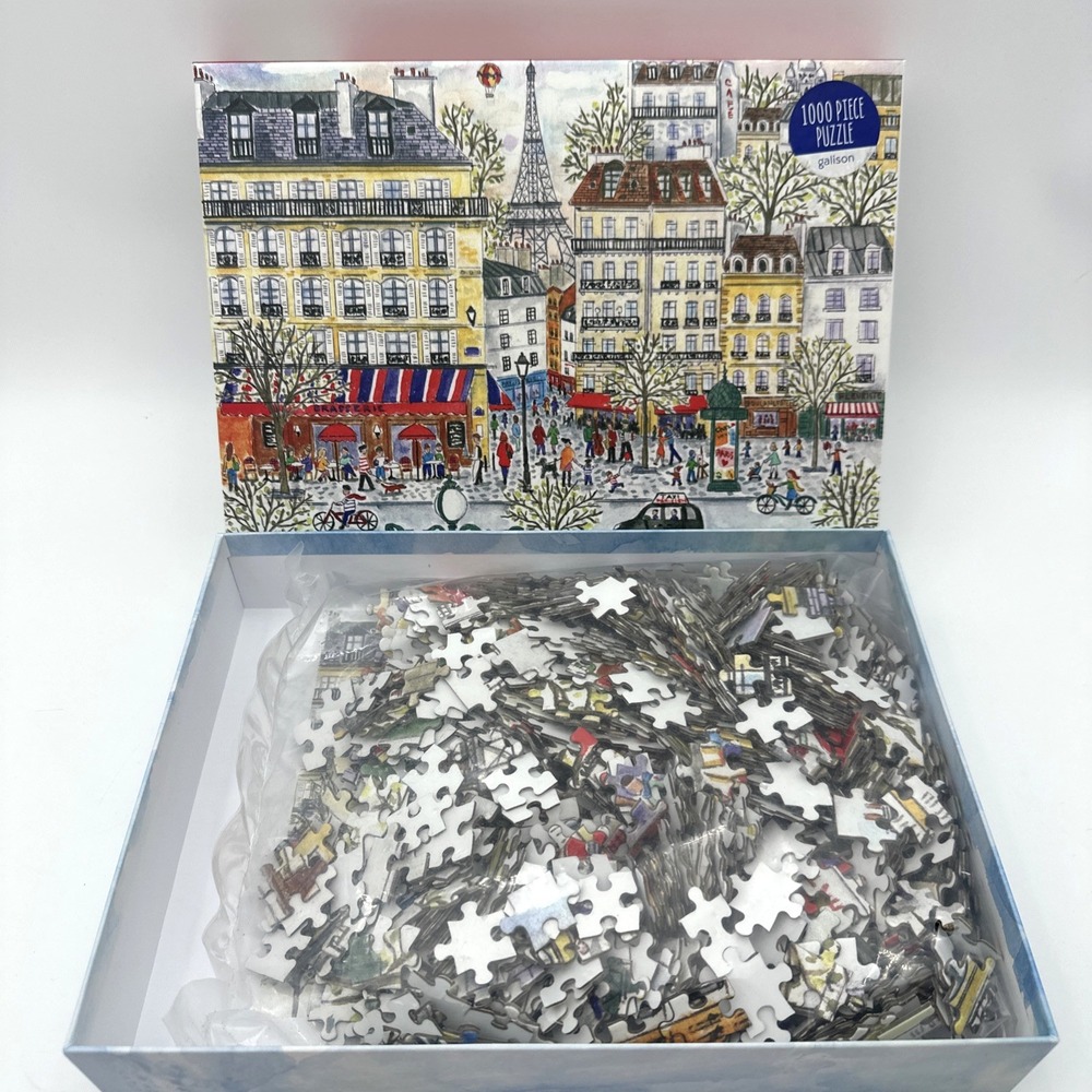 Galison Paris Michael Storrings Puzzle 1000pc Multi Cityscape Art 20x27 Sealed - Picture 9 of 16